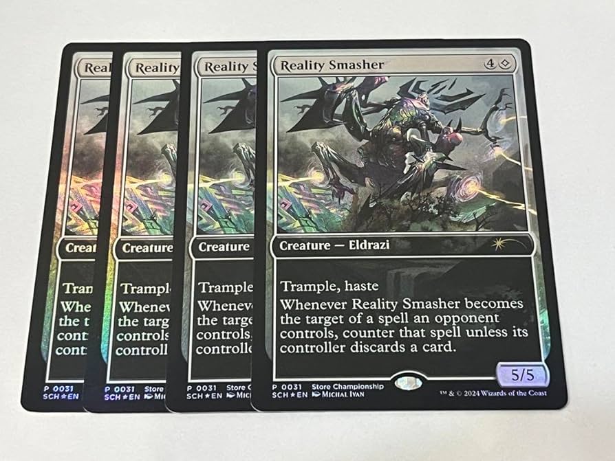 現実を砕くもの　英語　foil 4枚セット Amazon.co.jp: MTG プロモ Reality Smasher 現実を砕くもの foil